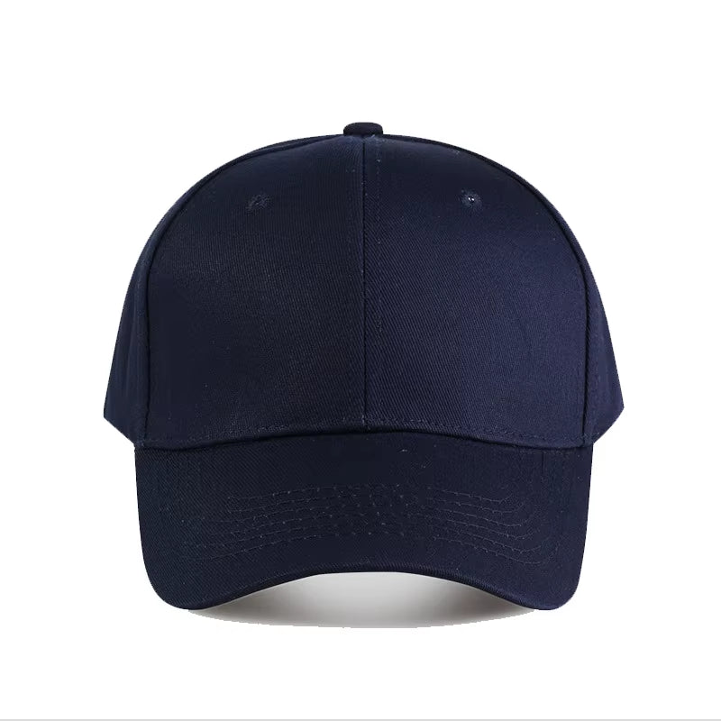 New Custom Logo Embroidery for Unisex Adjustable Baseball Cap Women Casual Solid Color Hip Hop Dad Caps Snapback Dad Adult Hat