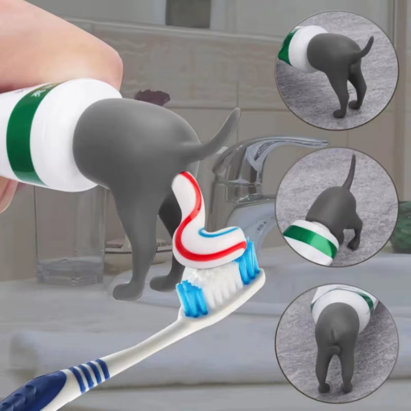 Toothpaste Pooping Dog Butt Topper Pooping Toothpaste Cap Vomit Topper Dispenser Cap Animal Funny Gadgets Gift for Friends