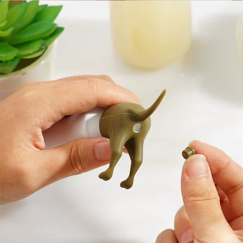 Toothpaste Pooping Dog Butt Topper Pooping Toothpaste Cap Vomit Topper Dispenser Cap Animal Funny Gadgets Gift for Friends