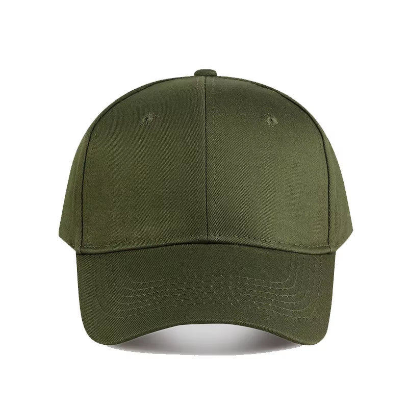New Custom Logo Embroidery for Unisex Adjustable Baseball Cap Women Casual Solid Color Hip Hop Dad Caps Snapback Dad Adult Hat