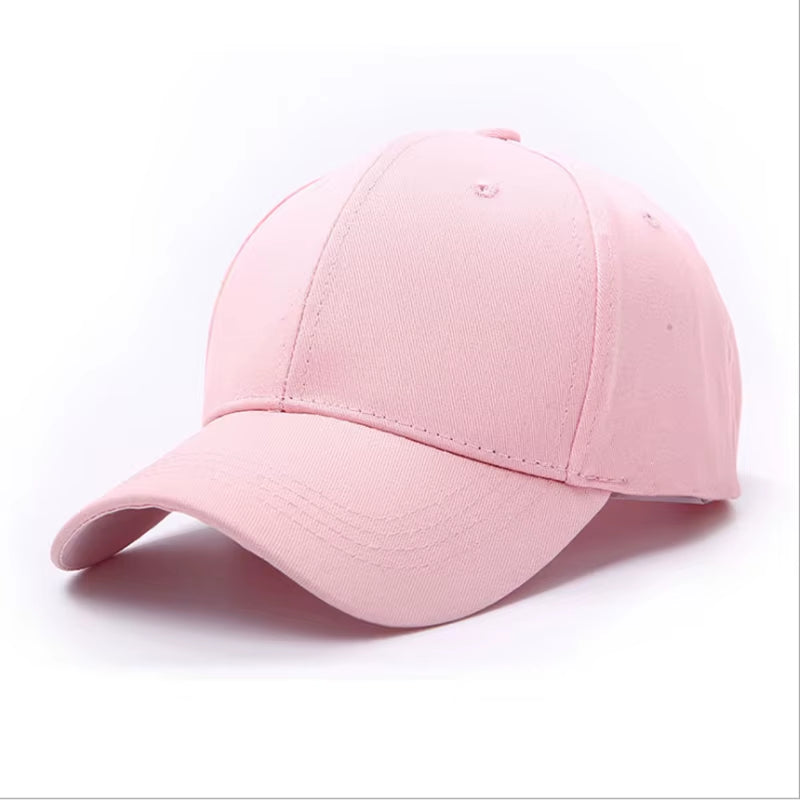 New Custom Logo Embroidery for Unisex Adjustable Baseball Cap Women Casual Solid Color Hip Hop Dad Caps Snapback Dad Adult Hat
