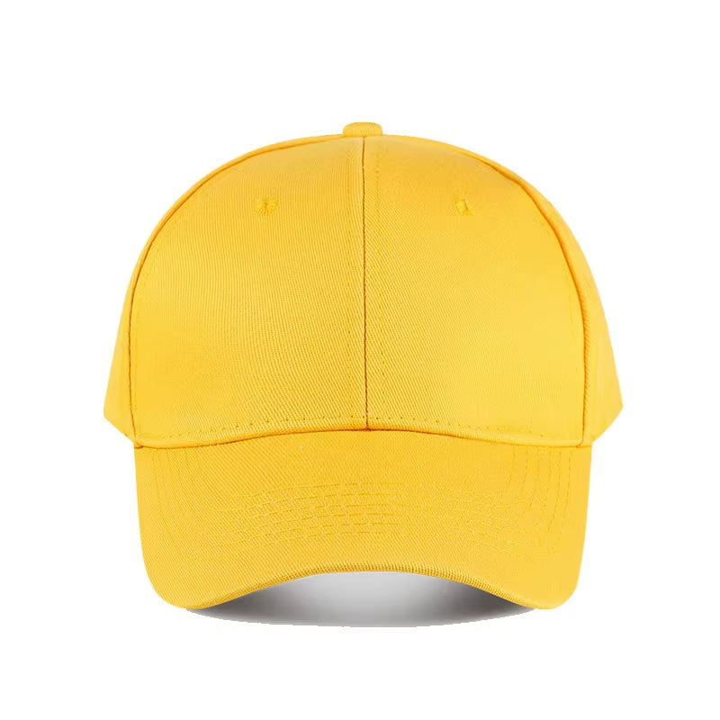 New Custom Logo Embroidery for Unisex Adjustable Baseball Cap Women Casual Solid Color Hip Hop Dad Caps Snapback Dad Adult Hat