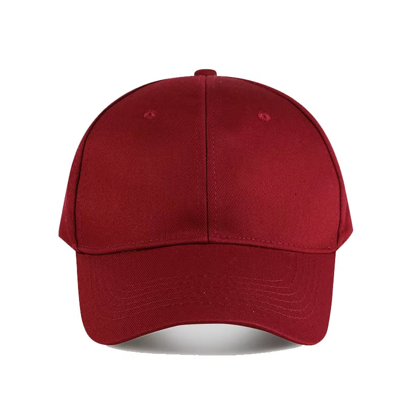 New Custom Logo Embroidery for Unisex Adjustable Baseball Cap Women Casual Solid Color Hip Hop Dad Caps Snapback Dad Adult Hat