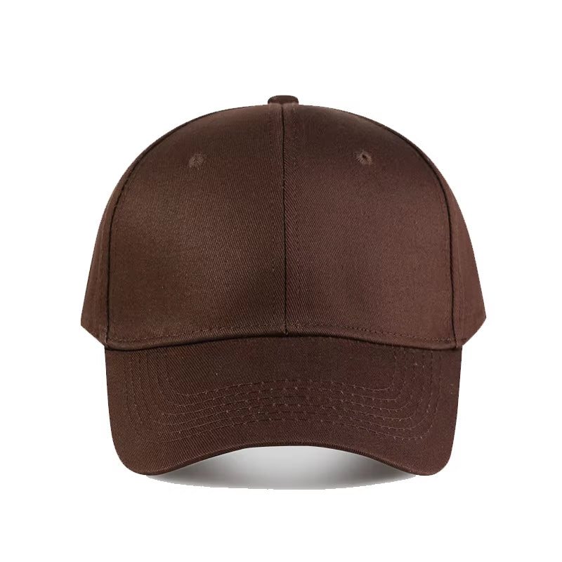 New Custom Logo Embroidery for Unisex Adjustable Baseball Cap Women Casual Solid Color Hip Hop Dad Caps Snapback Dad Adult Hat
