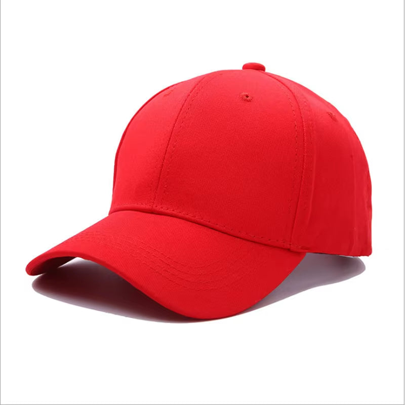 New Custom Logo Embroidery for Unisex Adjustable Baseball Cap Women Casual Solid Color Hip Hop Dad Caps Snapback Dad Adult Hat