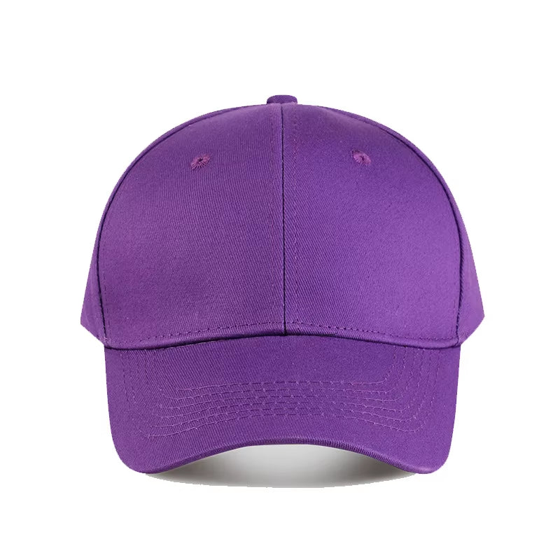 New Custom Logo Embroidery for Unisex Adjustable Baseball Cap Women Casual Solid Color Hip Hop Dad Caps Snapback Dad Adult Hat